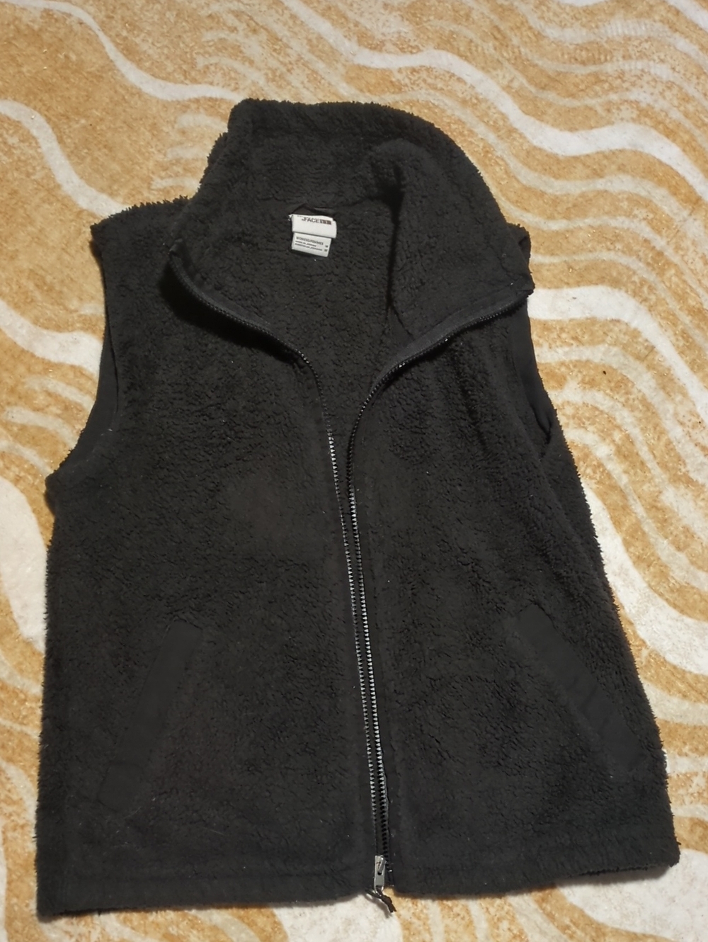 The North Face Black Sherpa Zip Vest